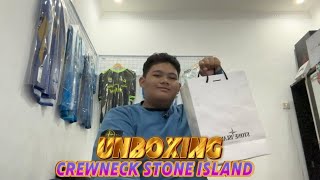 UNBOXING CREWNECK STONE ISLAND LANGSUNG DARI STORE SINGAPORE [upl. by Marilee965]