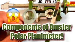 component parts of amsler polar planimeter  How to note reading on amsler polar planimeter [upl. by Sone]