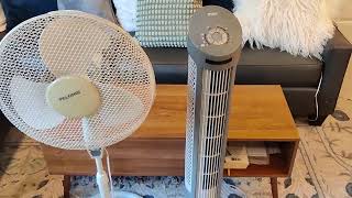 PELONIS 16 Oscillating Pedestal Stand Up Fan vs Lasko Portable Electric 42 Oscillating Tower Fan [upl. by Janene]