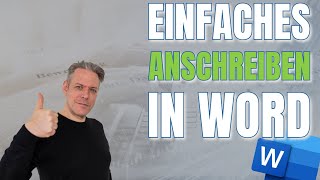 Einfaches Anschreiben in Word Web erstellen online und kostenlos [upl. by Enajharas]