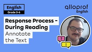 Response Process  During Reading 1  Annotate Text  Alloprof [upl. by Dranyam110]