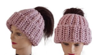 GORRO COLETERO A CROCHET PASO A PASO [upl. by Clerk935]