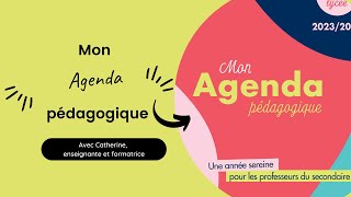 Agenda pédagogique  les conseils éprouvés de deux enseignantes et formatrices [upl. by Kendall]