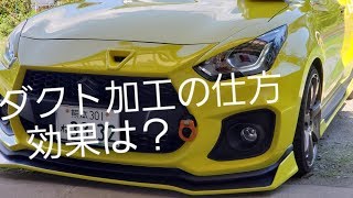 新型スイスポ！チューニングパーツ取付け加工手順！性能を調べてみた！新車に穴開け！改造車 [upl. by Yslehc]