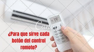 ¿Cómo funciona el CONTROL REMOTO de aire acondicionado Split [upl. by Acinemod626]