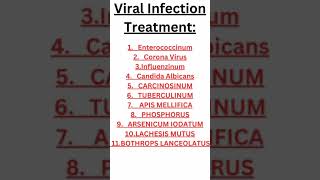 Viral Infection Homeopathic Treatment by Dr Ali MuhammadTop 11 Viral Infection Medicine [upl. by Etnovahs]