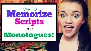 How to Memorize Scripts and Monologues [upl. by Aicele318]