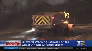 Blizzard Warning Issued For NJ Coast Ahead Of Snowstorm [upl. by Assennej711]