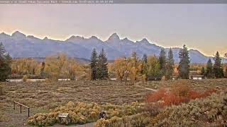 Teton Time Lapse of sunset viewed from Dornans on October 1 2024 [upl. by Eleanore]