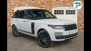 201868 RANGE ROVER SDV6 VOGUE SE IN YULONG WHITE METALLIC WITH BLACK LEATHER INTERIOR [upl. by Dom]