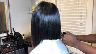 BLUNT BOB CUT ON NATURAL HAIR [upl. by Viens]