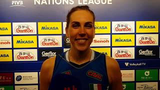 VNL Femminile 2019 le sensazioni di Indre Sorokaite dopo Olanda  Italia [upl. by Aon138]