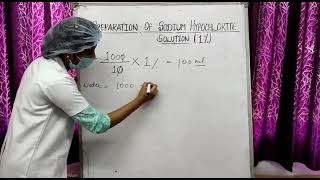 Preparation of sodium hypochlorite solution 1In Hindi [upl. by Shira]