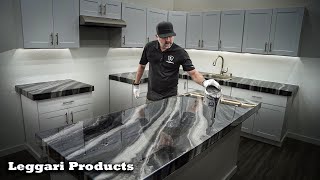 Use Epoxy To Coat Existing Countertops To Make Them Look Like Real Stone  Can Coat Over Wood amp More [upl. by Rtoip]