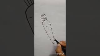 How to draw carrot 🥕🥕 carrot drawing art shorts [upl. by Thanh]