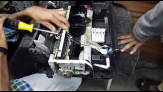 How to remove Epson l210 not printing problem  remove head strips [upl. by Yednil]