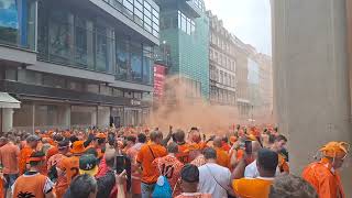 Dutch and French fans together in Leipzig [upl. by Micki]