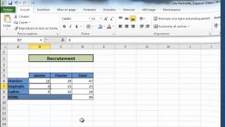 Formation Excel  calculs simples  Partie 1 [upl. by Eide]