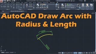 AutoCAD Draw Arc with Radius and Length [upl. by Solberg806]