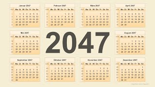 Kalender 2047 [upl. by Iiette]