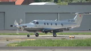 Bare metal Pilatus PC12  OYSGA fuel stop at Ostend Airport [upl. by Stalker]