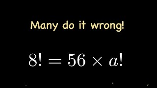 Nice factorial question can you solve it [upl. by Ztnahc]