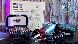 NEU MASTER Cordless Screwdriver  Unboxing amp Review [upl. by Mignon]