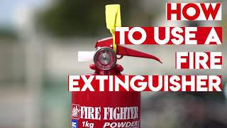 How to Use a Fire Extinguisher  Fire Fighter 1kg Fire Extinguisher PASS Method [upl. by Lough]