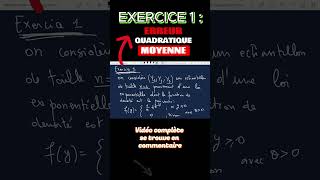 👉 Exercice 1 sur erreur quadratique moyenne Comment comparer des estimateurs biaisés [upl. by Lander]