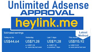 Heylinkme adsense approval  Unlimited AdSense Approval New Method heylink adsense adsensetips [upl. by Jarrow91]