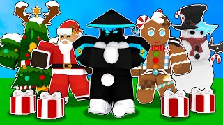 So I used CHRISTMAS ITEMS ONLY in Roblox Bedwars [upl. by Ingrid]