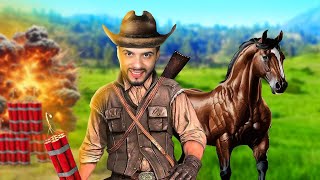 Virei Cowboy por 1 Dia no Red Dead Redemption [upl. by Kester]