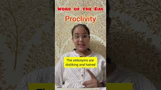 Word of the Day  Proclivity vocabulary learnenglish wordoftheday [upl. by Ott212]