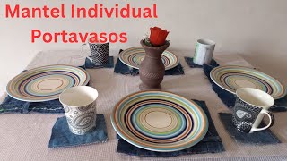 2 DIY Manteles Individuales y Portavasos Reciclado  2 recycling ideas [upl. by Ayotel176]