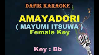 Amayadori Karaoke Mayumi Itsuwa  Female Key Bb [upl. by Nanerb]