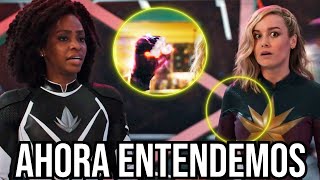 Explicado The Marvel’s trailer 2 confirma negabandas de Ms Marvel y Capitana Marvel sin poderes [upl. by Airdnahc]