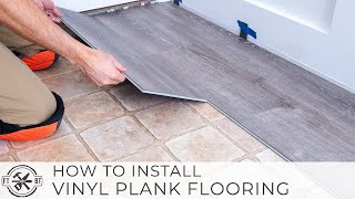 How to Install Vinyl Plank Flooring as a Beginner  Home Renovation [upl. by Arfihs867]