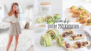 3 Snacks unter 250 Kalorien perfekt für Zwischendurch Gesunde Rezepte [upl. by Janean]