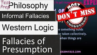 Western Logic Informal FallacyFallacy of Ambiguity amp Fallacy of Presumption Philosophy [upl. by Yemarej302]