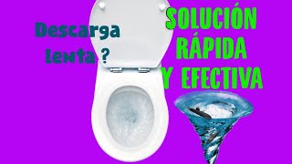 Solución a Descarga Lenta Descarga sin Fuerza Inodoro Retrete Poceta  Slow Download Toilet Solution [upl. by Araid]