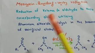 Meerweinpondroffverley reduction mechanism [upl. by Gnehc]