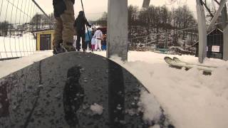 Snowboarding Czerwona Woda amp Zieleniec Gopro lost in the snow 01022014 [upl. by Lleze]