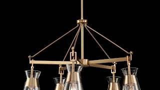 Savoy House Lakewood 5Light Chandelier in Warm Brass [upl. by Semreh117]