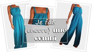 ✂TUTO couture facile 👖Je fais une COMBINAISON PANTALON à élastique  niveau débutant [upl. by Candra]