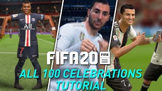 FIFA 20 ALL 100 CELEBRATIONS TUTORIAL  PS4 amp Xbox [upl. by Reviere]