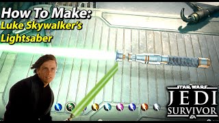 How To Make Luke Skywalkers Lightsaber  Star Wars Jedi Survivor [upl. by Leahcimnaj155]