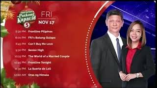 TV5 Evening Schedule NOVEMBER172023 Quick Version [upl. by Silvan]