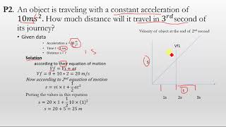 Motion and forces problem 2 distance traveled in 3rd second of journey p2 [upl. by Lonna68]