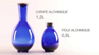 Carafe et fiole Alchimique eau dynamisée structurée vitalisante [upl. by Eibor]