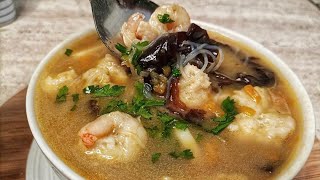 soupe chinoise شوربة السمك الصينية على طريقة المطاعم [upl. by Shien701]